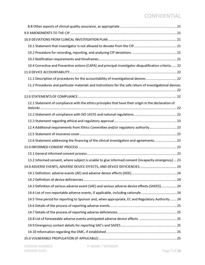 Medical Device Clinical Investigation Plan - A. P. LYON