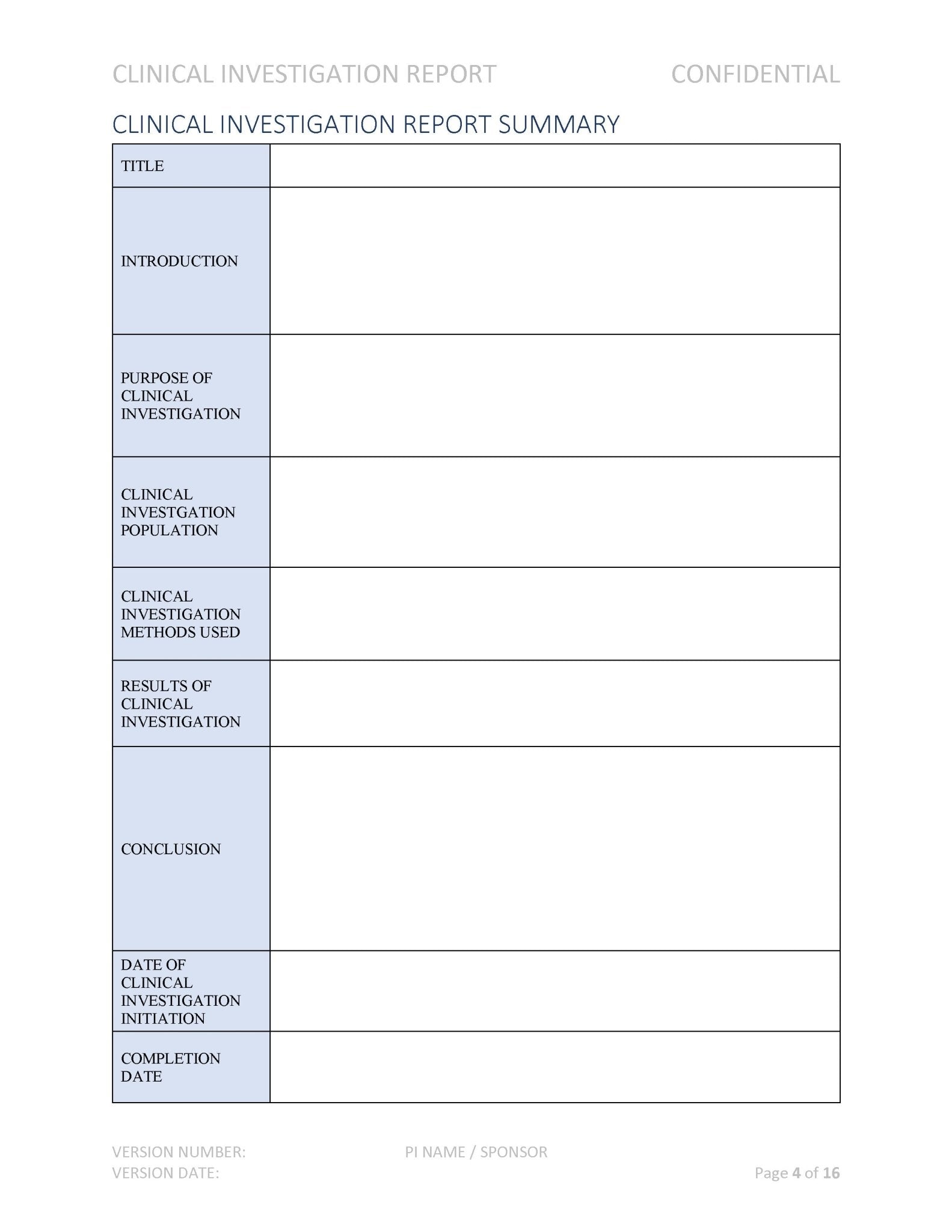 Medical Device Clinical Investigation Report - A. P. LYON