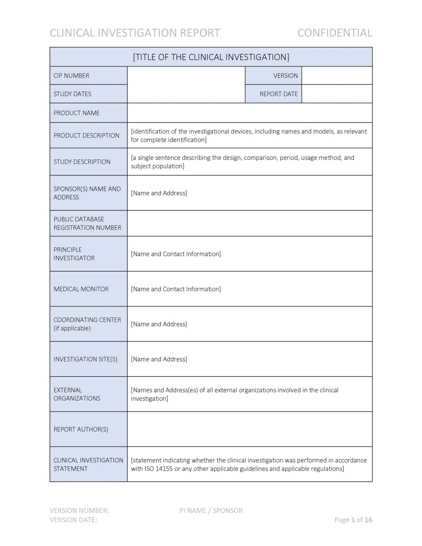 Medical Device Clinical Investigation Report - A. P. LYON