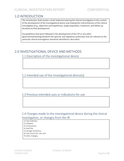 Medical Device Clinical Investigation Report - A. P. LYON