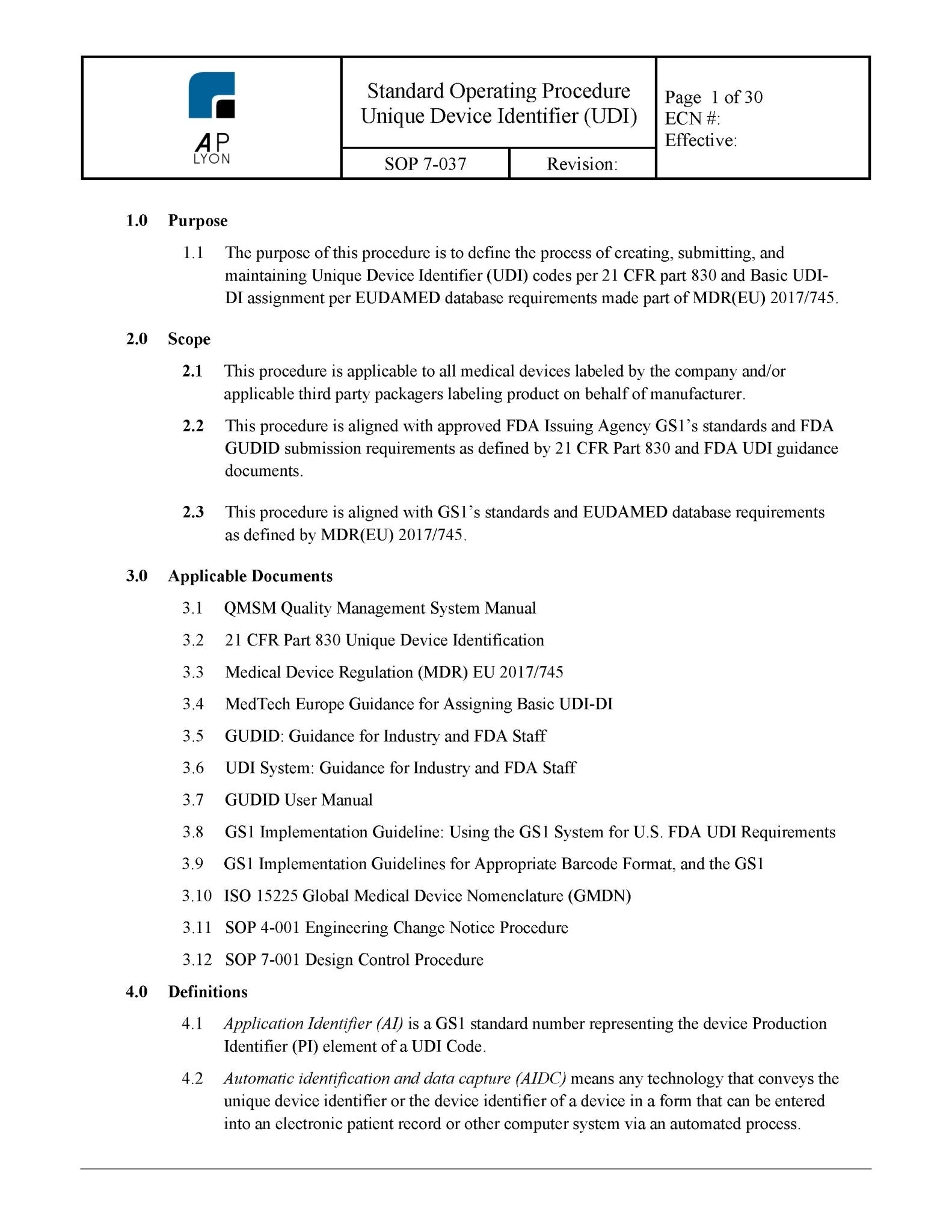 Medical Device Labeling Procedure Bundle - A. P. LYON