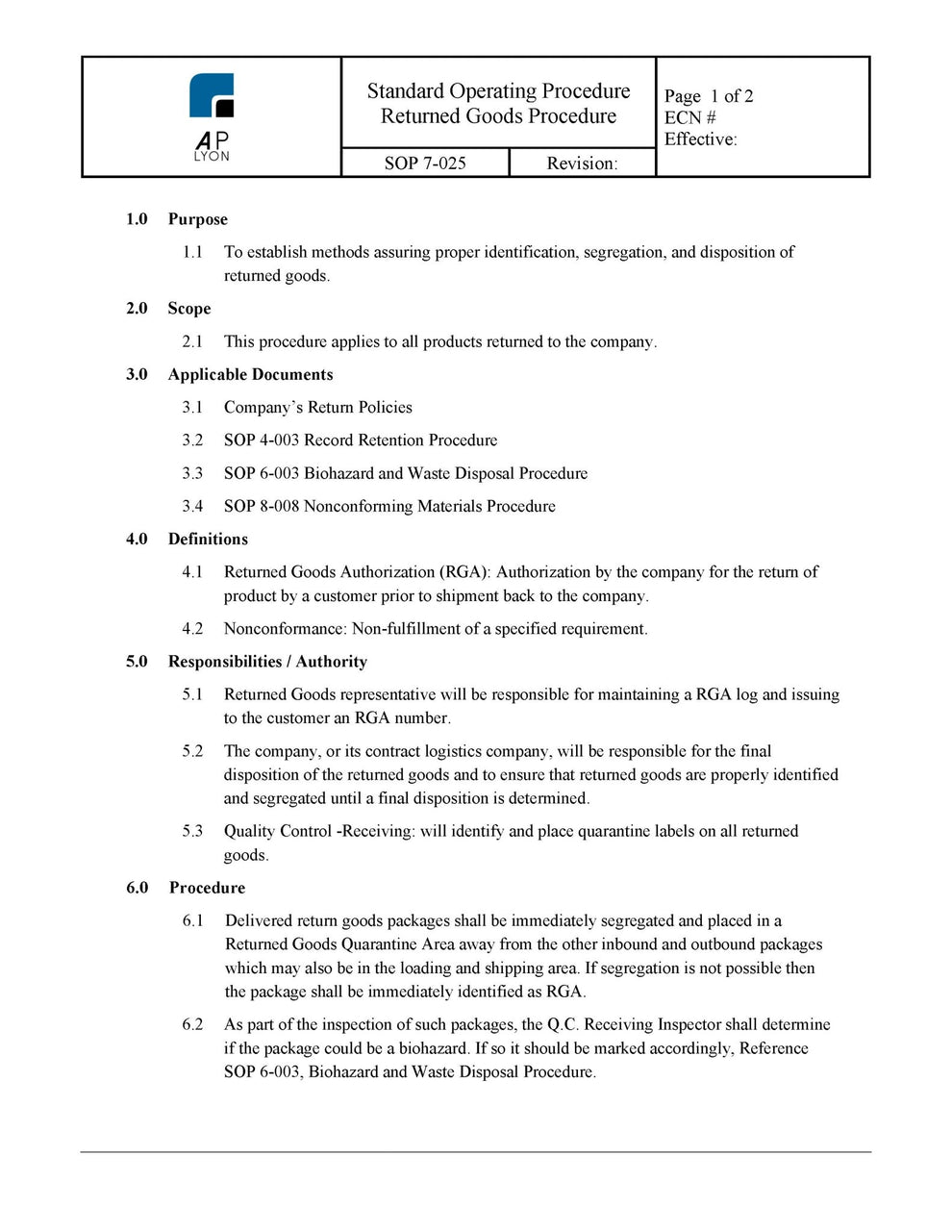 Technology Transfer Procedure 