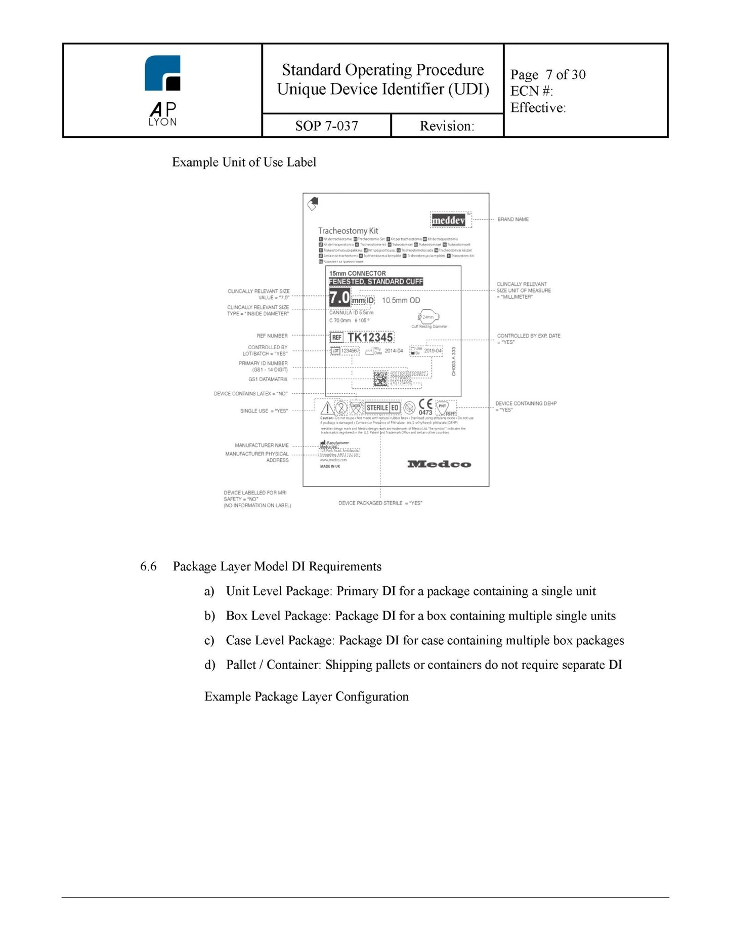 Unique Device Identification Procedure - A. P. LYON